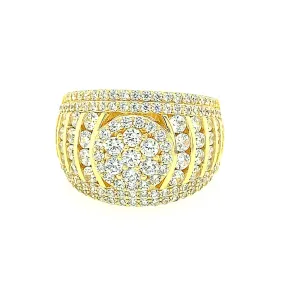 Round  Simulated Iced Dimond Ring