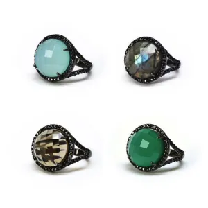 Round stone Rings