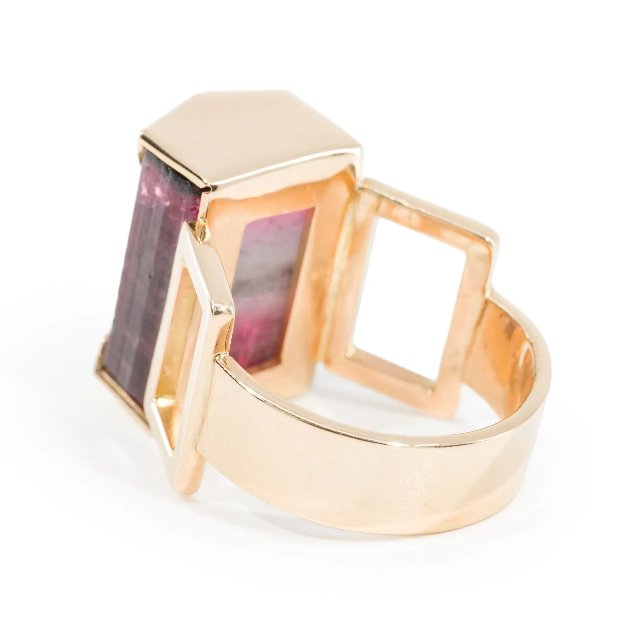 Rubellite Tourmaline 18.43 Carat 14k Handcrafted Gemstone Ring