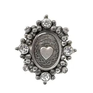Sacred Heart Oval Ring