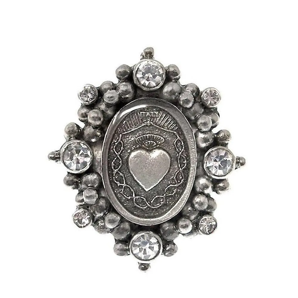 Sacred Heart Oval Ring