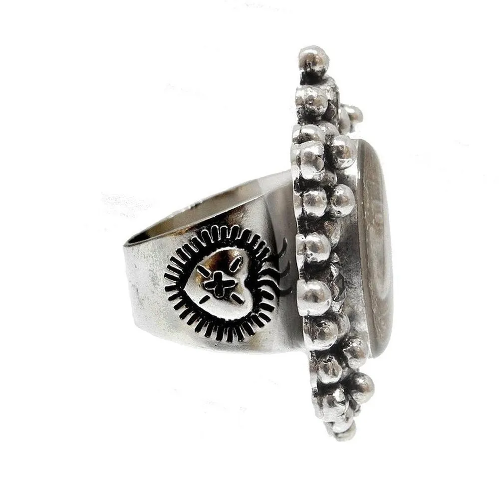 Sacred Heart Oval Ring