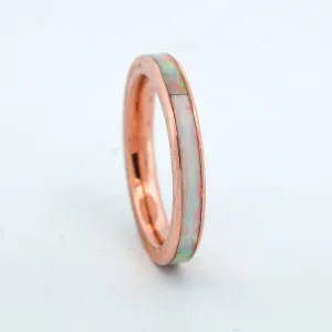 SALE RING - Rose Gold, White Opal - Size 6