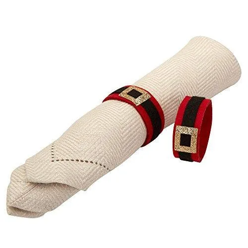 Santa Belt  Felt Napkin Rings