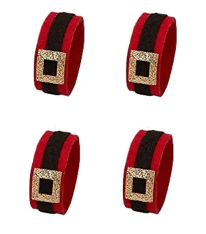 Santa Belt  Felt Napkin Rings