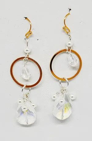 Silver And Gold Cluster Earrings (special order - sold out)