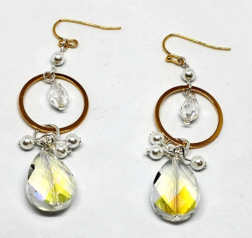 Silver And Gold Cluster Earrings (special order - sold out)