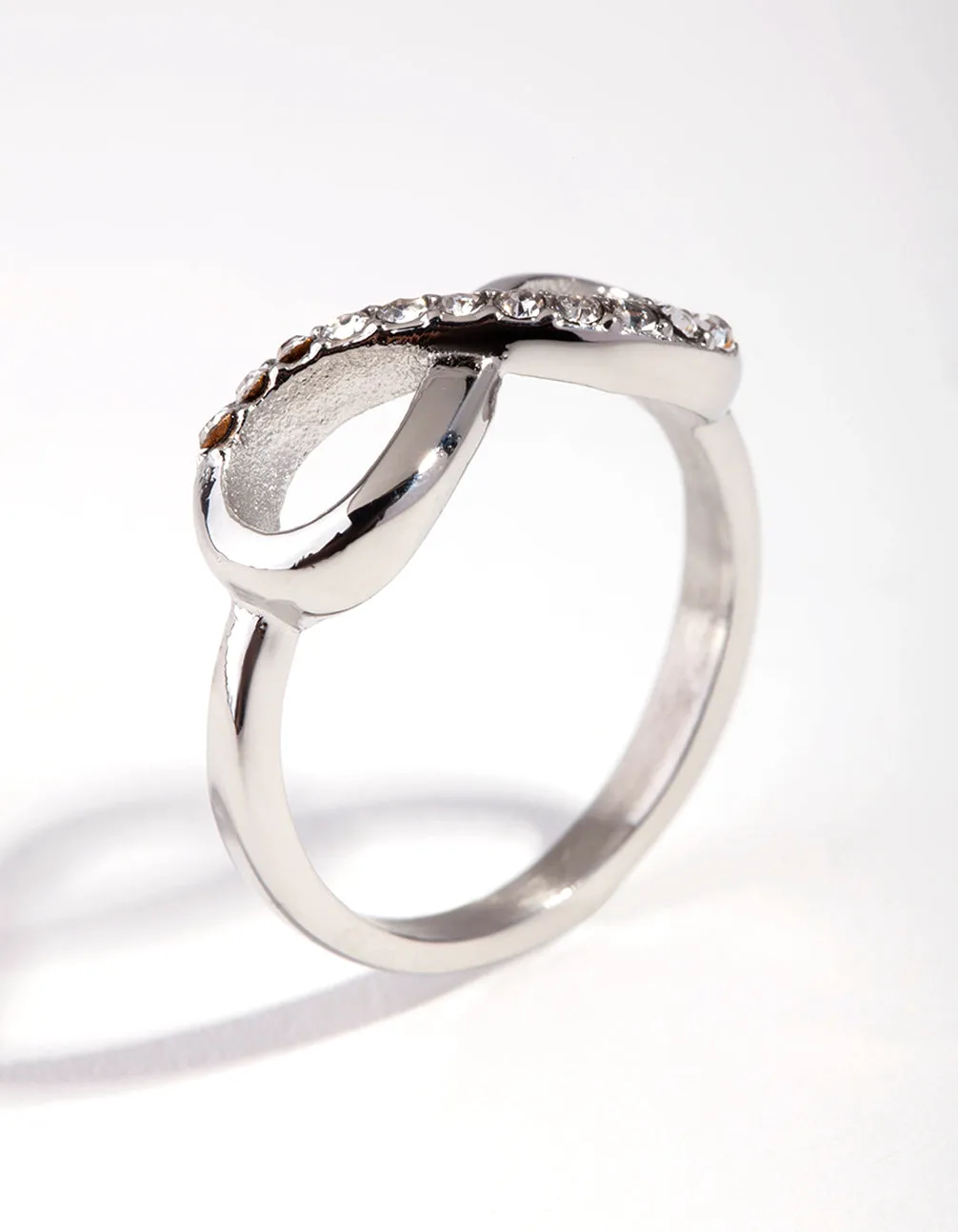 Silver Diamante Infinity Ring