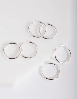 Silver Mini Faux Body Jewellery Rings
