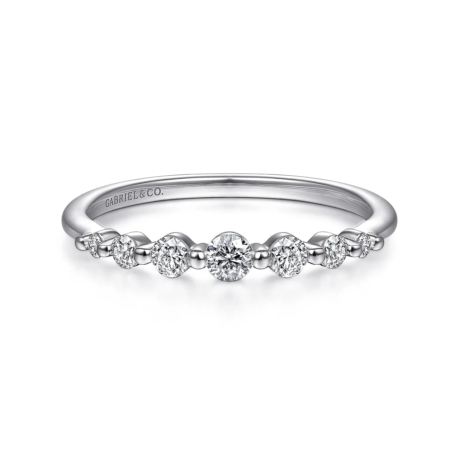 Single Prong Diamond Ring in 14K White Gold