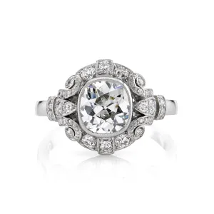Single Stone Art Deco Inspired Engagement Ring