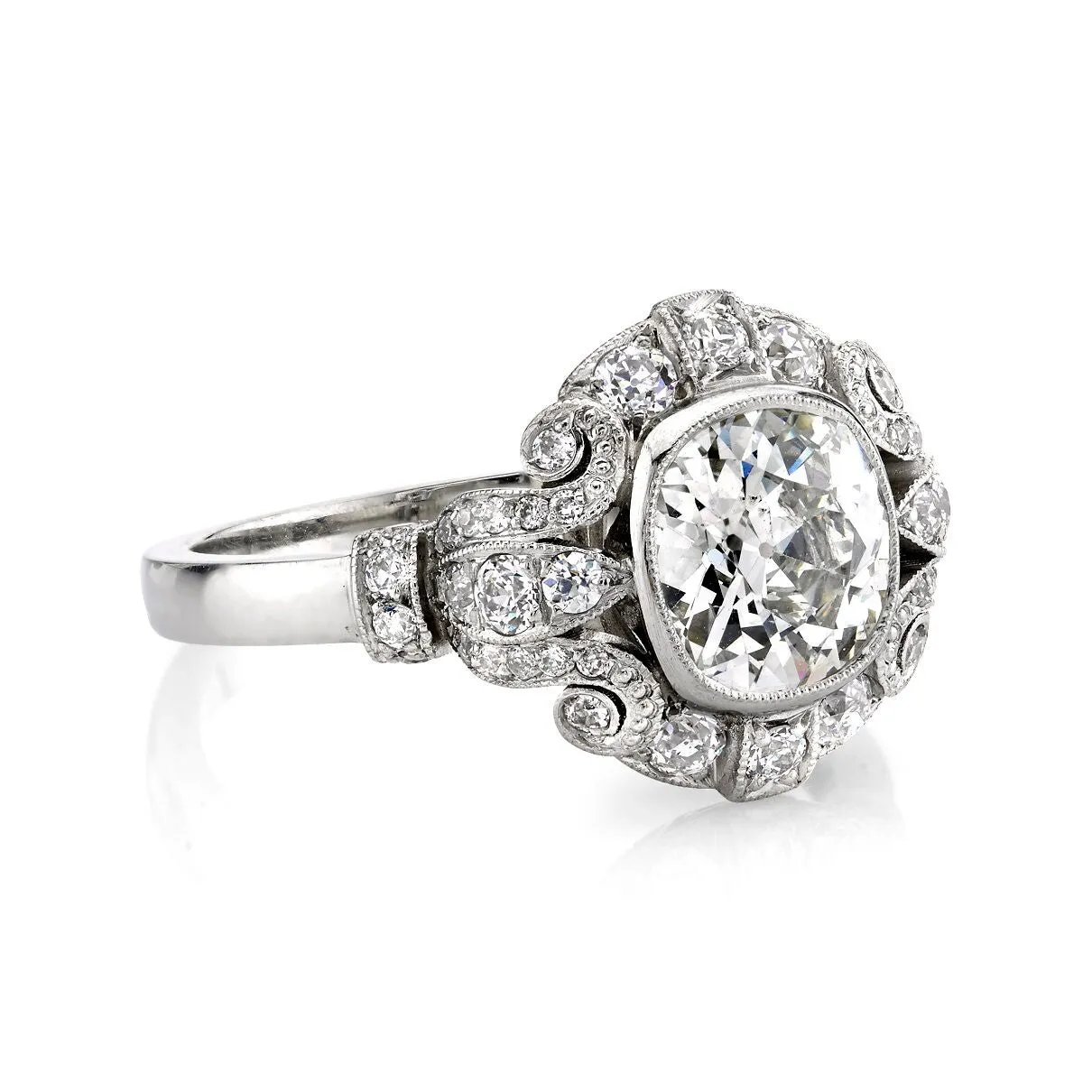Single Stone Art Deco Inspired Engagement Ring