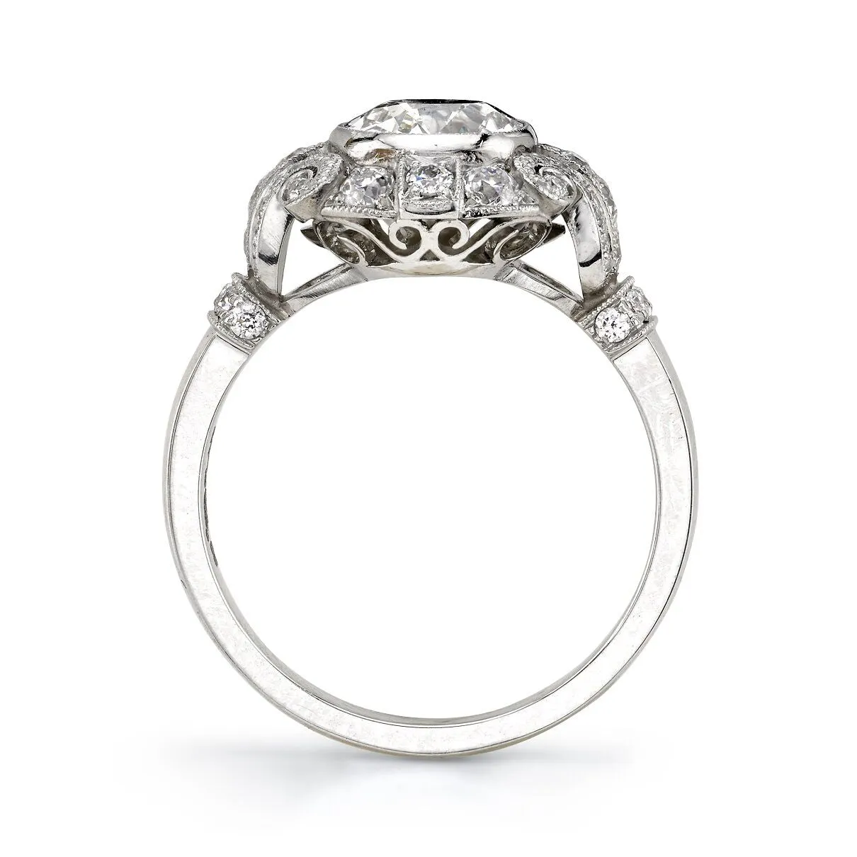 Single Stone Art Deco Inspired Engagement Ring