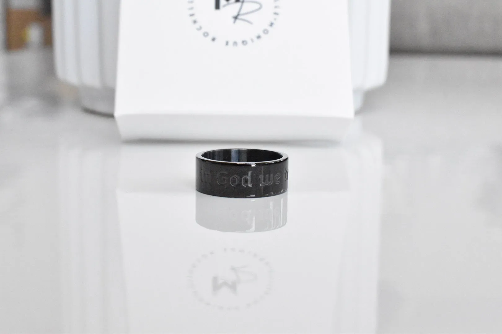 Slate “In God We Trust” Ring