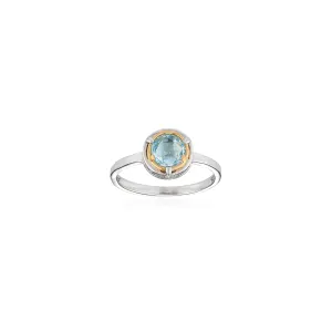 Small Round Blue Topaz Ring