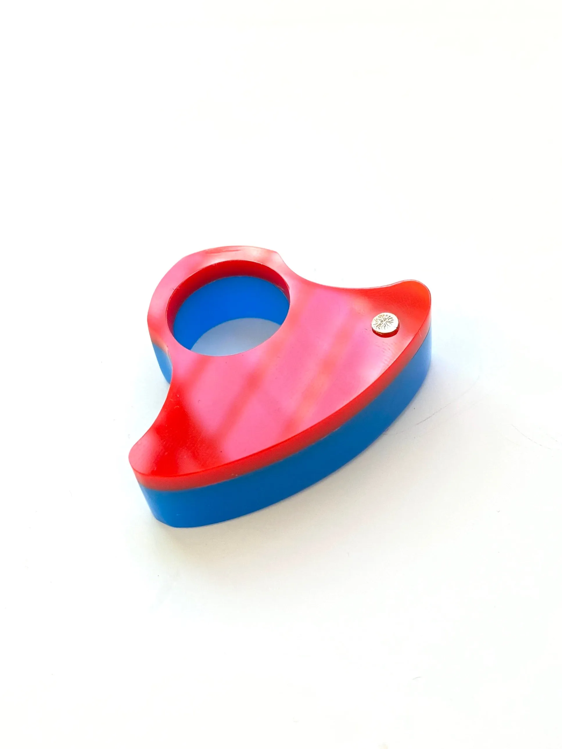 Snou*- Acrylic Rings- Red / Blue