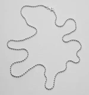 Southern Gates Sterling Silver 1.8mm Rice Bead Chain KAR512, 24" (83302)