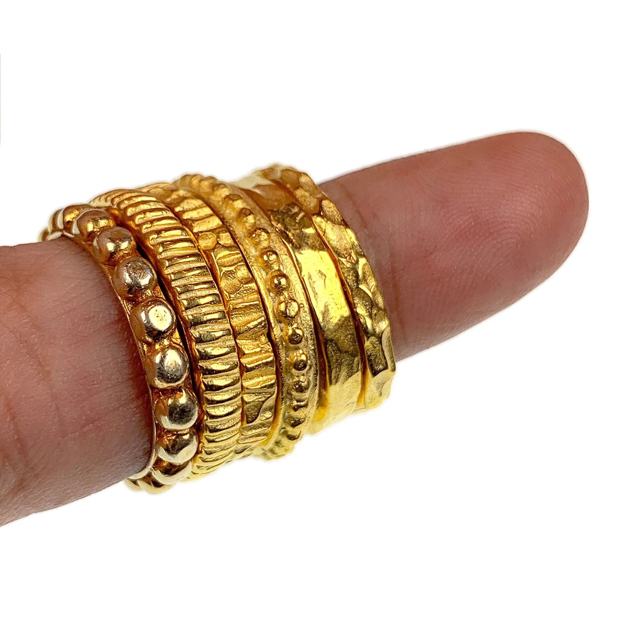 Stacking Rings in 18kt Gold PL