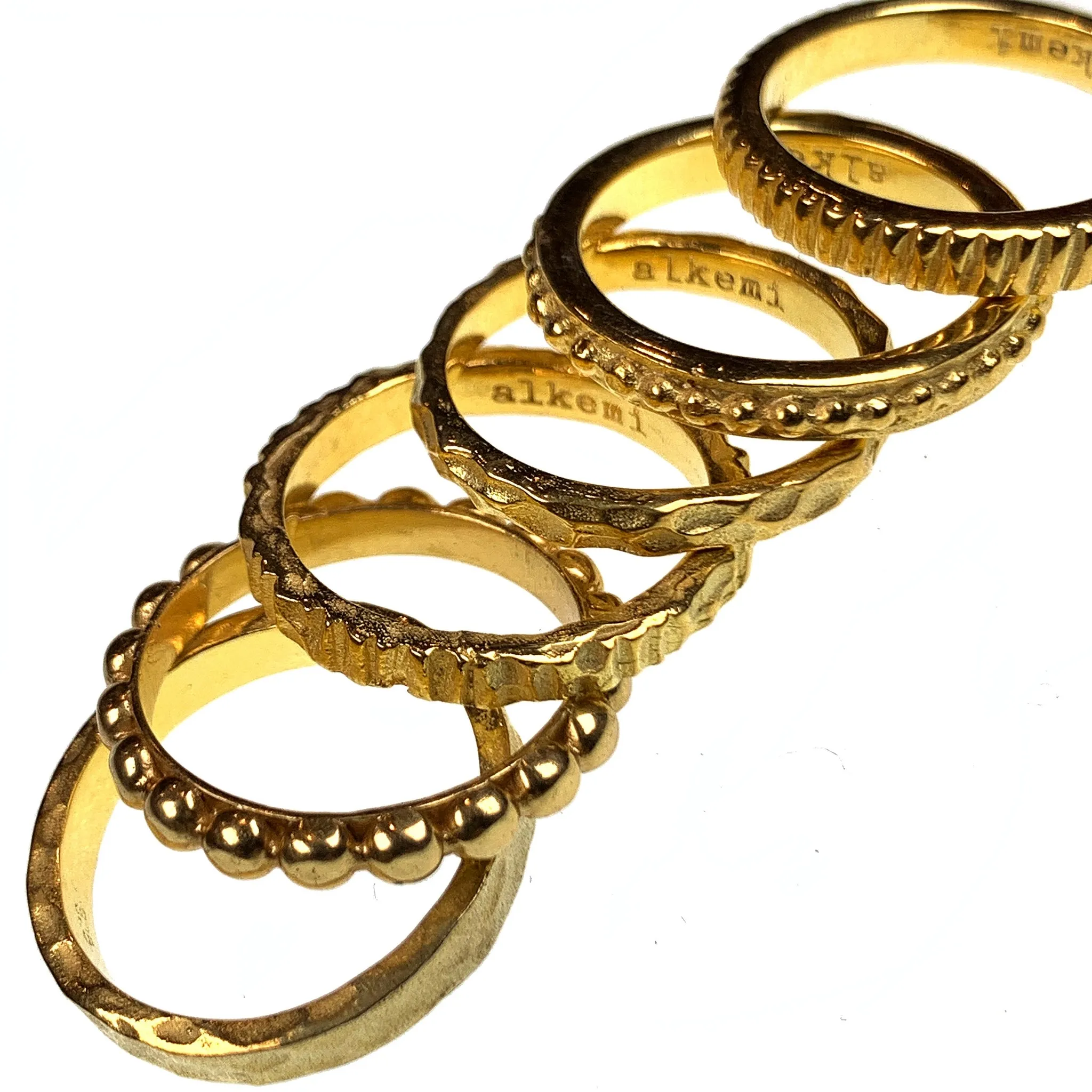 Stacking Rings in 18kt Gold PL