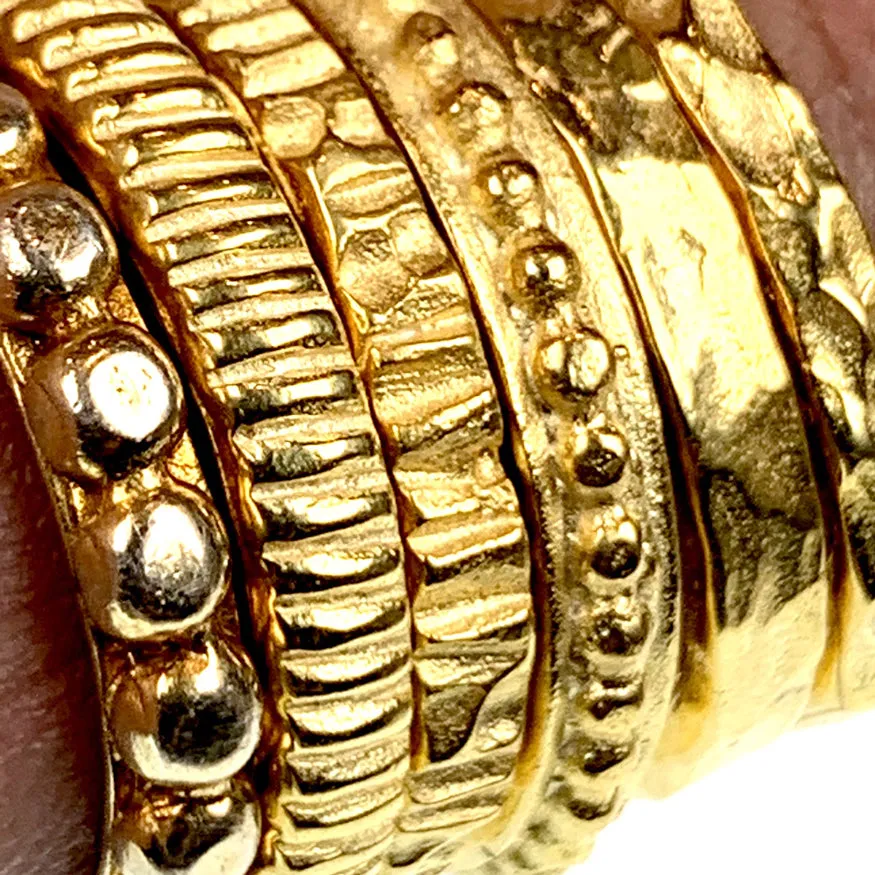 Stacking Rings in 18kt Gold PL