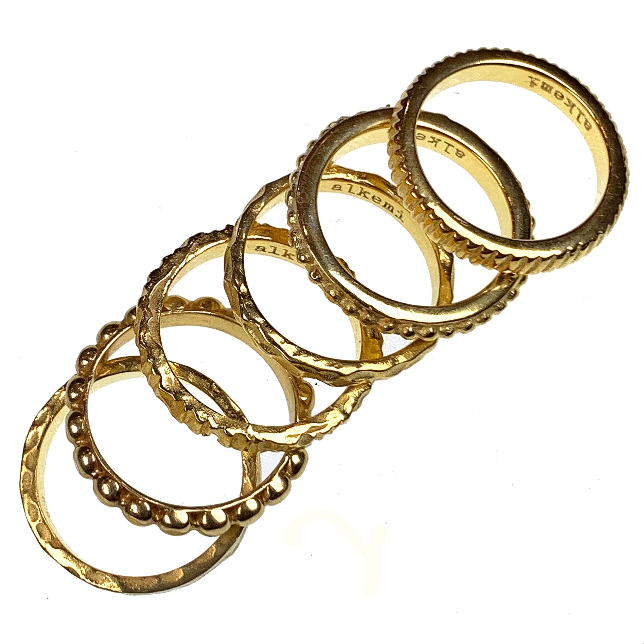 Stacking Rings in 18kt Gold PL