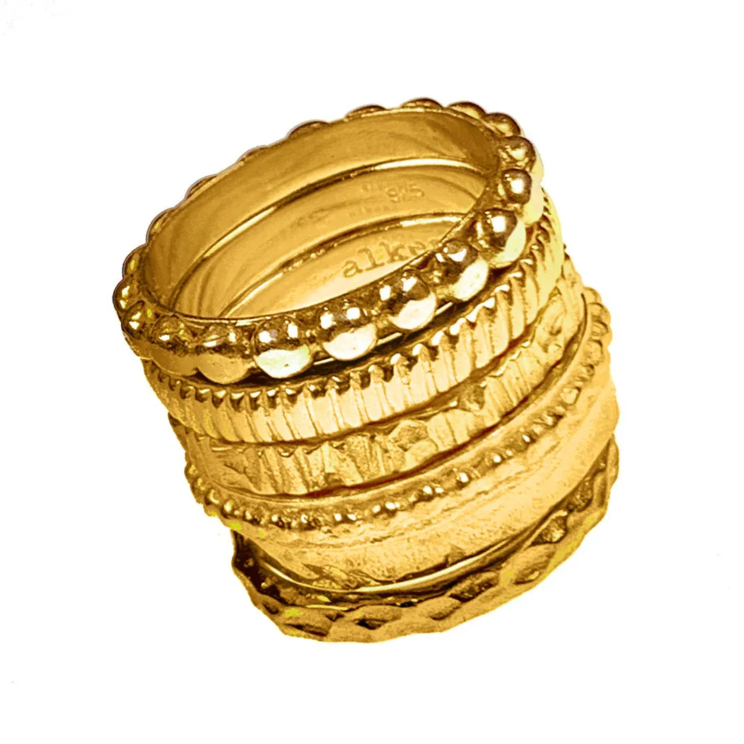 Stacking Rings in 18kt Gold PL