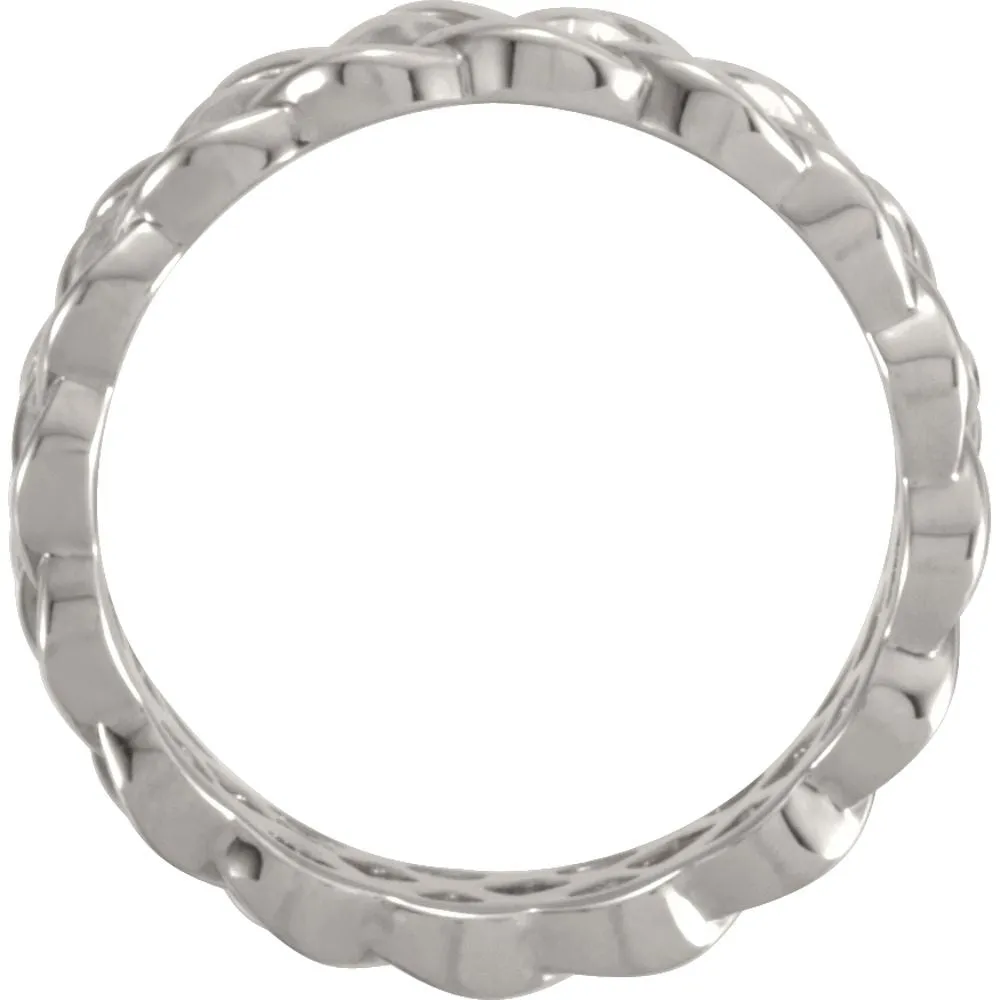 Sterling Silver 8.25mm Celtic Inspired Band Size 9