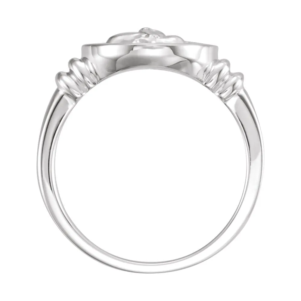 Sterling Silver Angle Ring, Size 7