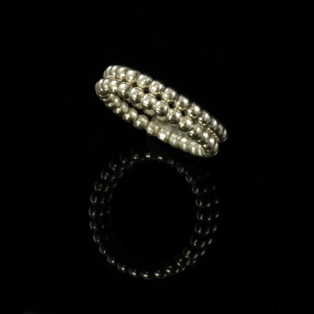 Sterling Silver Bead Ring