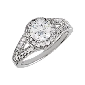 Sterling Silver Cubic Zirconia Ring Size 7
