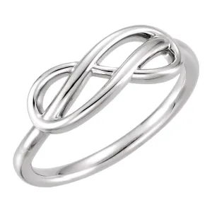 Sterling Silver Double Infinity-Inspired Ring, Size 7
