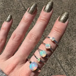 Sterling Silver Opal Rings