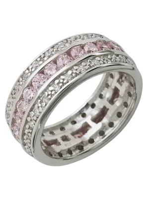 Sterling Silver Paris N' Pink Ring