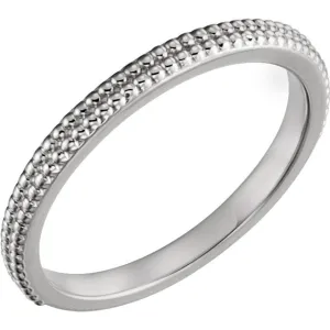 Sterling Silver Stackable Bead Ring, Size 7