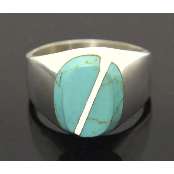Sterling Silver Turquoise Ring Size 11.5