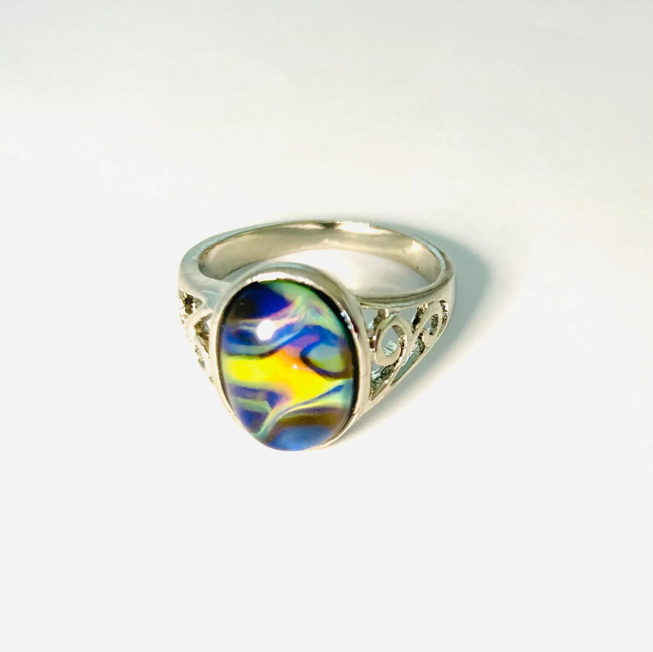Swirl Oval Mood Ring Size 8.5 / 9