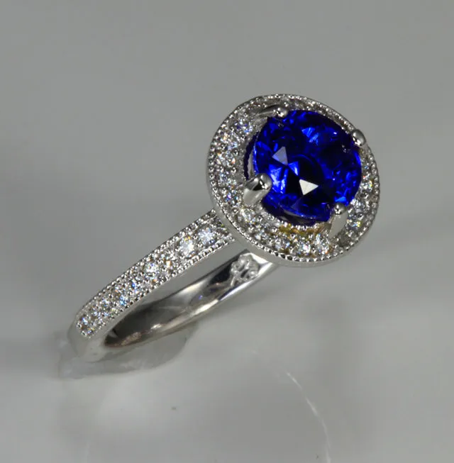Tanzanite Ring with Fine Diamond