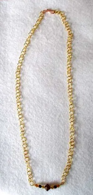 The Lillystone Collection Classic Brown and Gold Chain Necklace (special order - sold out)