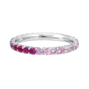 TIE DYE ETERNITY BAND -PINK SAPPHIRE