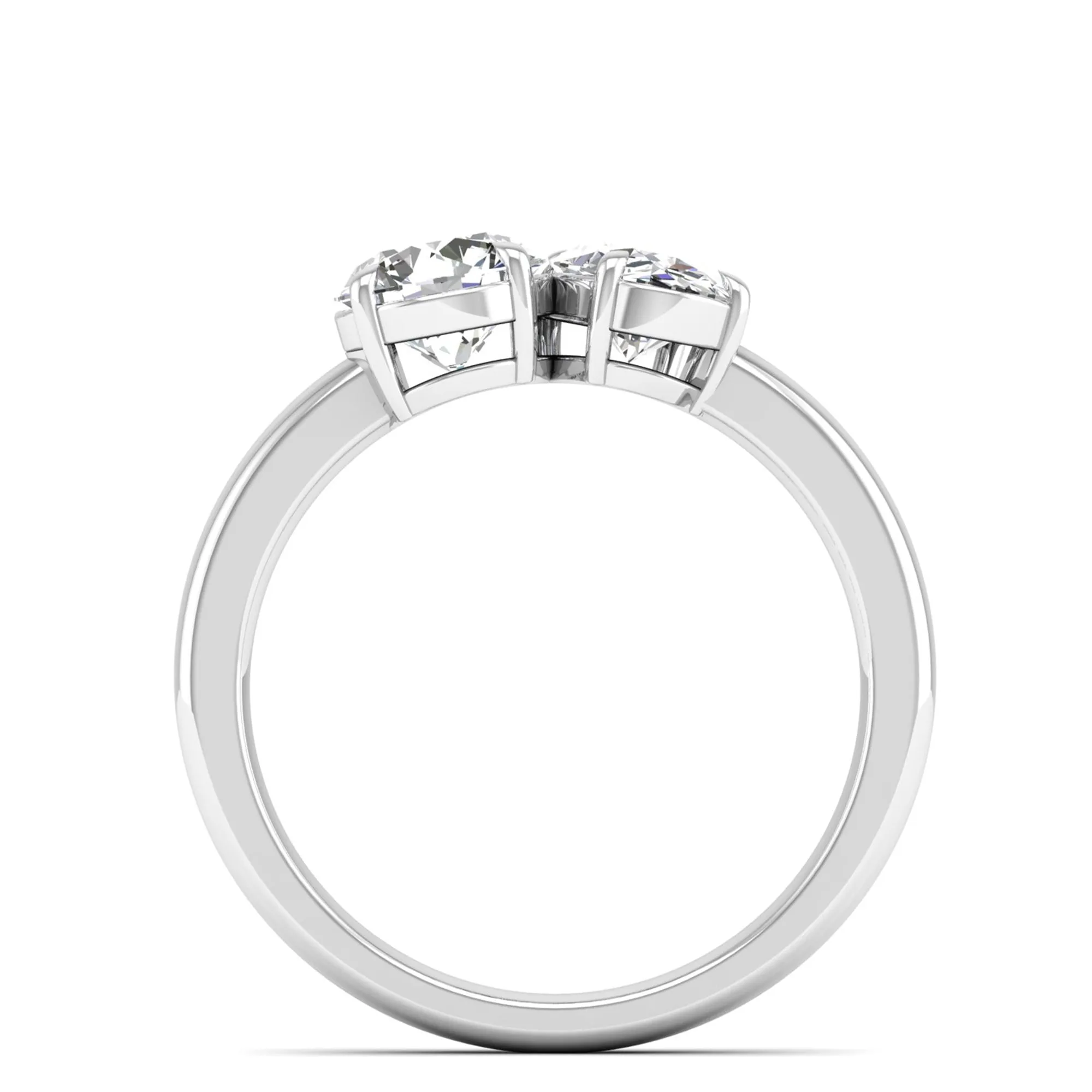 Toi et Moi Round and Oval Lab Diamond Ring