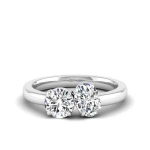Toi et Moi Round and Oval Lab Diamond Ring