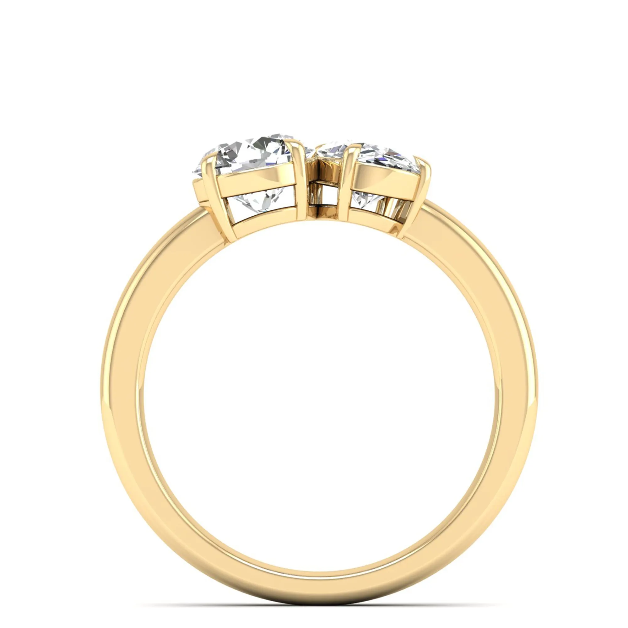 Toi et Moi Round and Oval Lab Diamond Ring