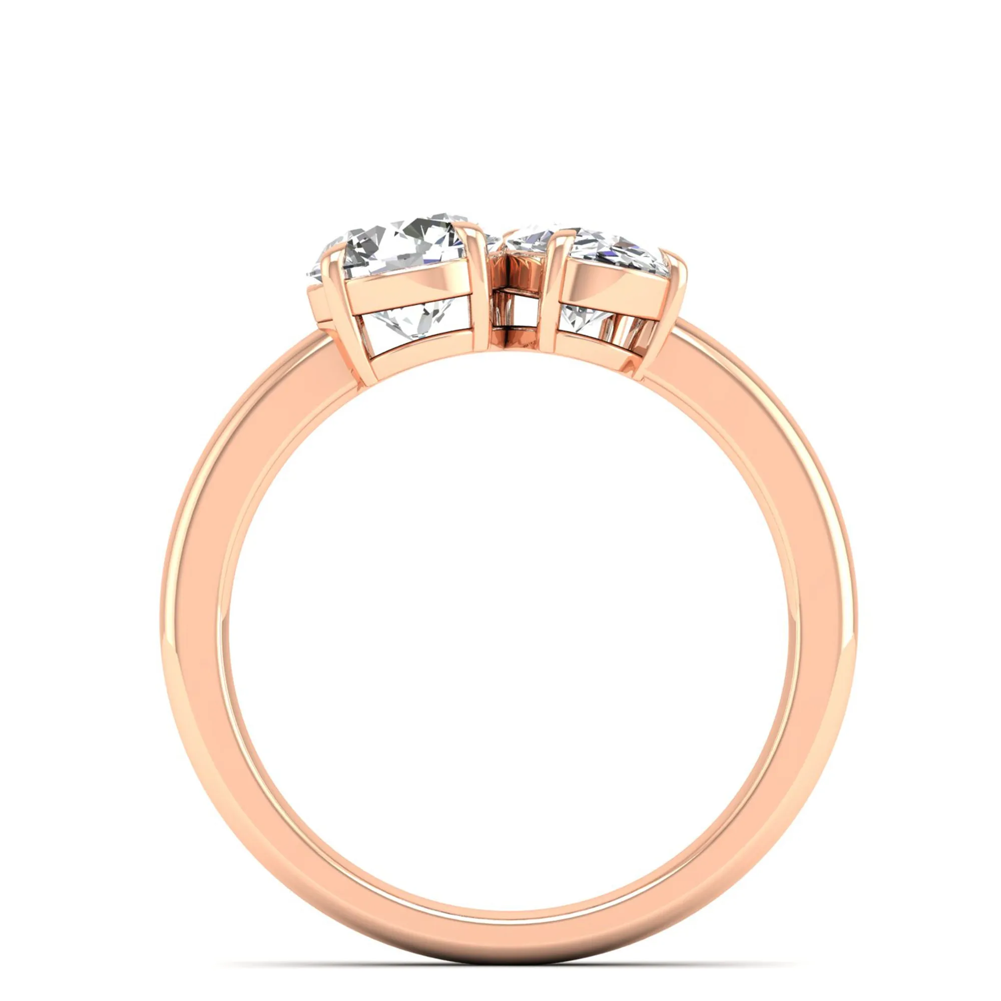 Toi et Moi Round and Oval Lab Diamond Ring