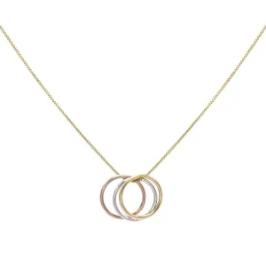 Trio Ring Necklace 14K
