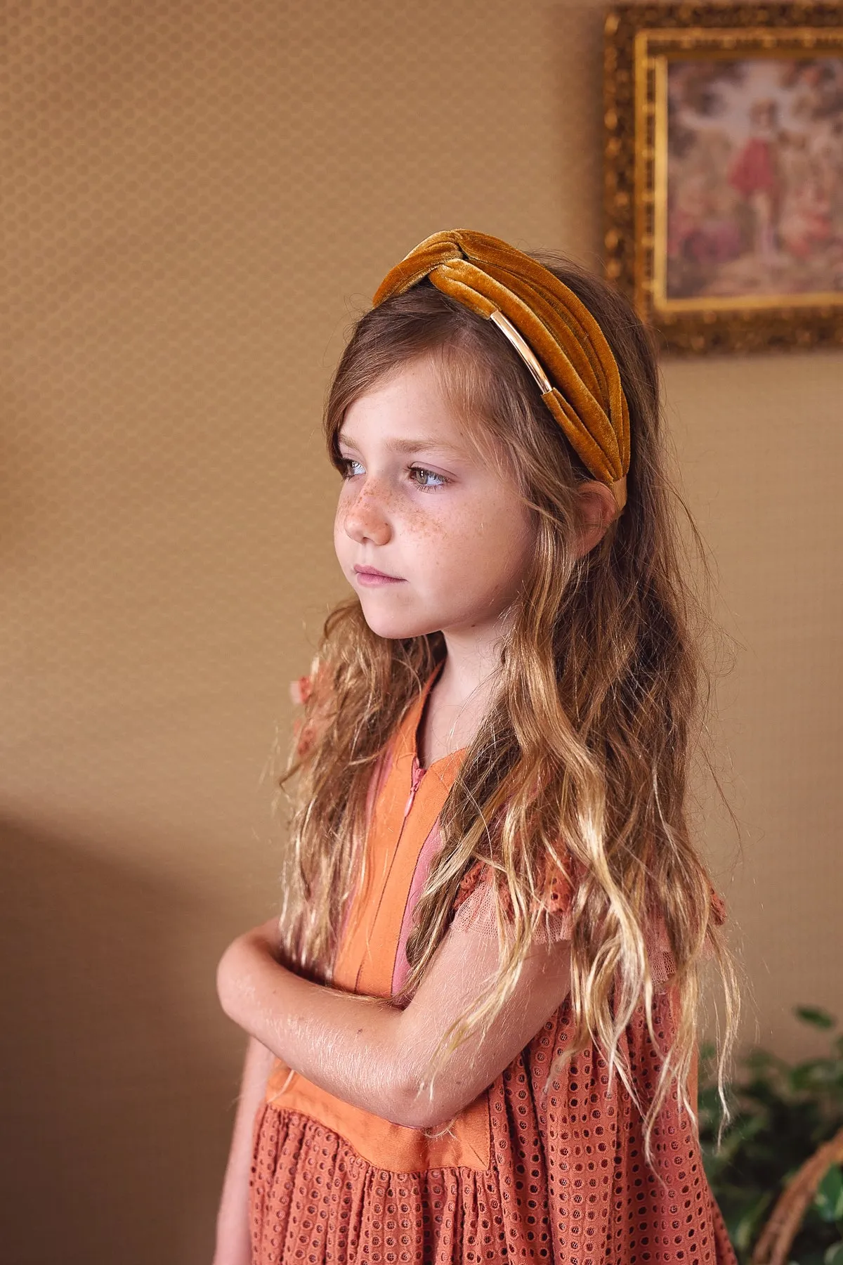 Tubular Headband - Gold Velvet