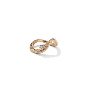 Twist Ruched Ring - Diamond