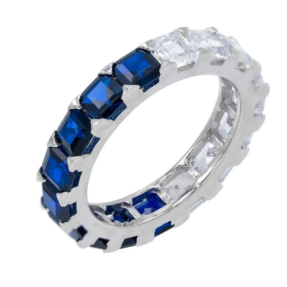 Two-Tone Princess Cut Band