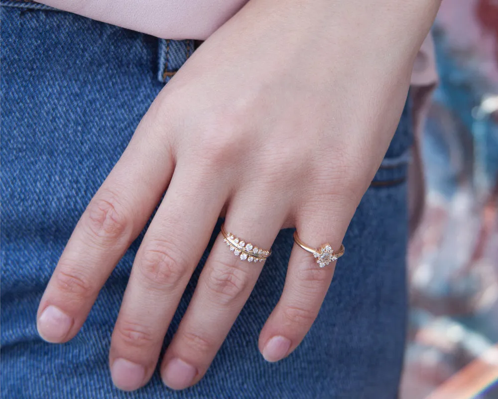 Vega Tapering Diamond Ring (Ready to Ship Size 3 and 7)