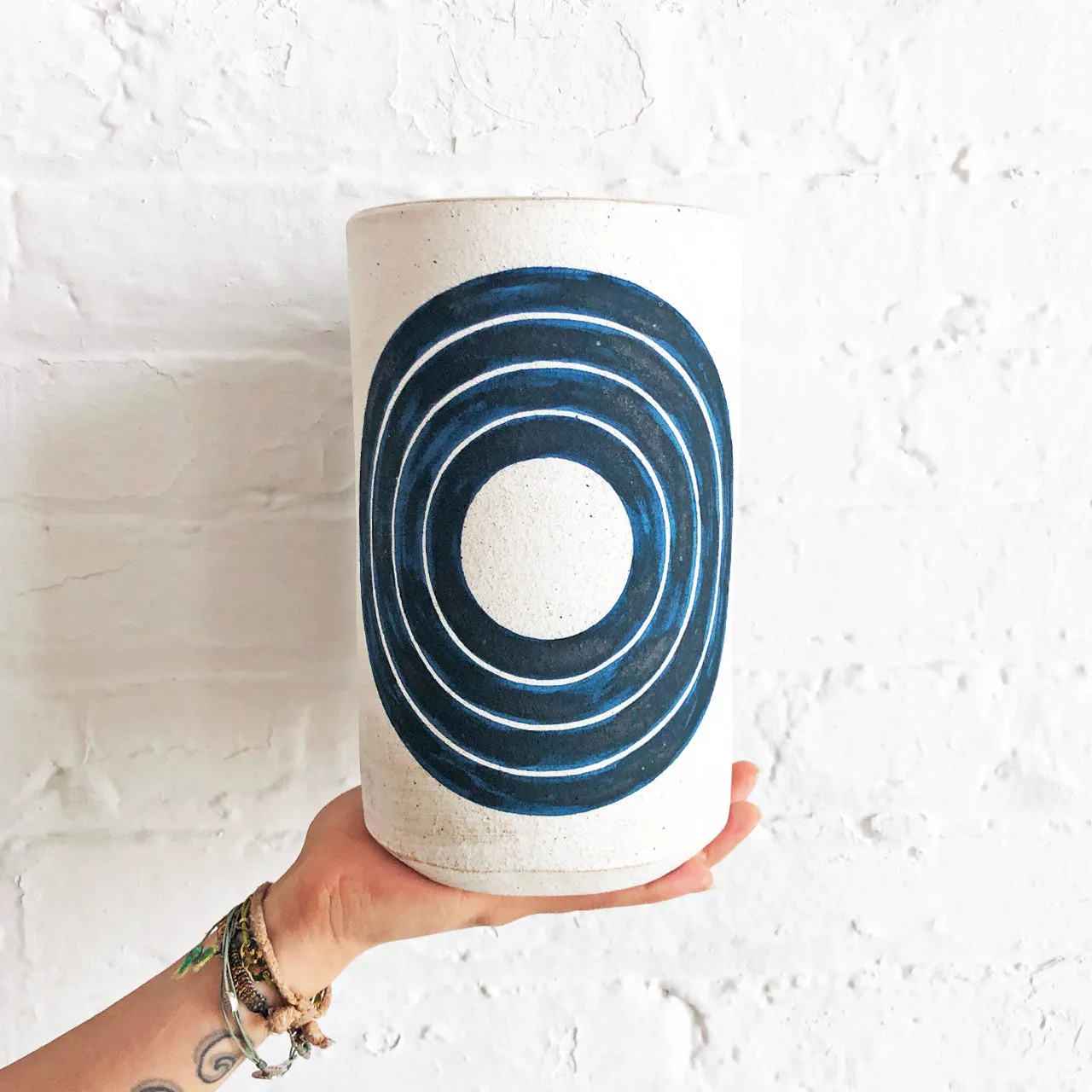 Vessel Tall: Rings Indigo