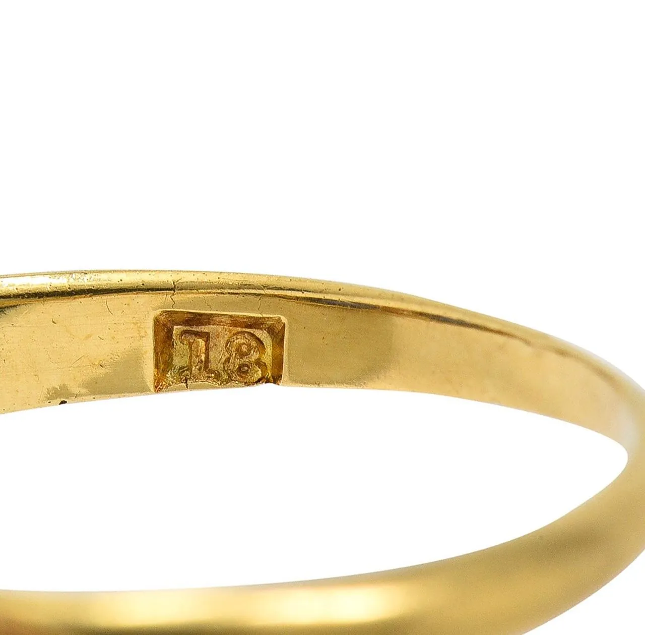 Victorian 1.52 CTW Sapphire Diamond 18 Karat Yellow Gold Antique Scroll Band Ring